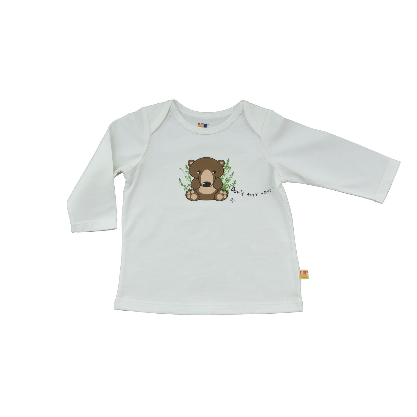 Baby Long Sleeve T-Shirt - Organic Cotton -Grizzly Bear