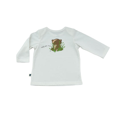 Baby Long Sleeve T-Shirt - Organic Cotton -Grizzly Bear