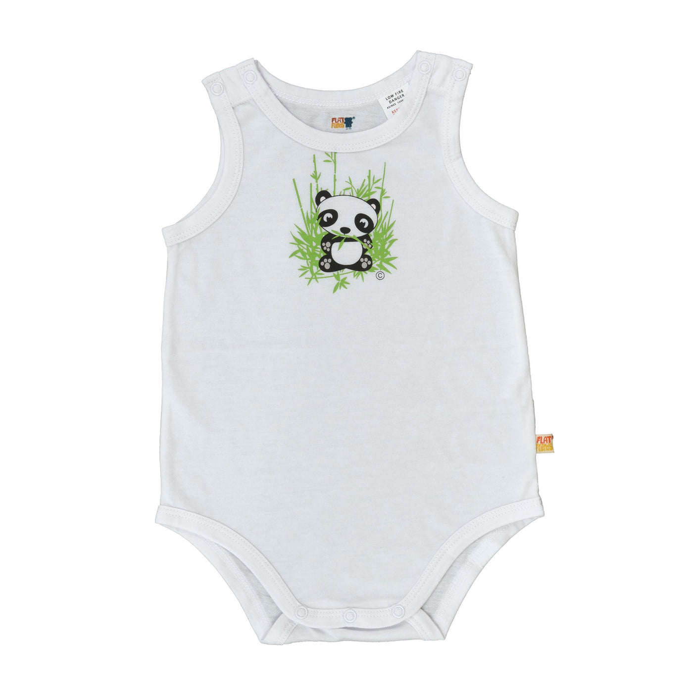 Singlet Baby Jump Suit - Organic Cotton -Panda