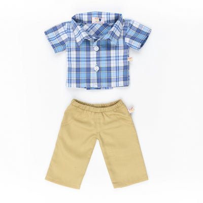 Mustard Pants & Shirt, 46cm Hand Puppet clothes