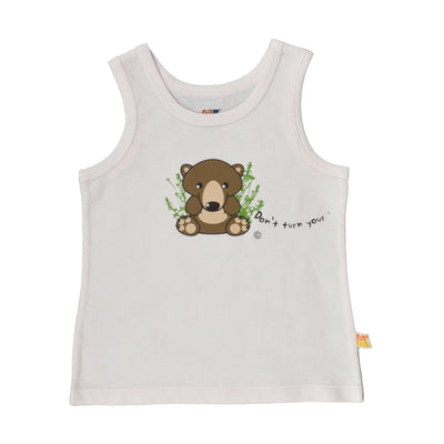 Baby Singlet - Organic Cotton -Grizzly Bear