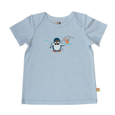 Baby Short Sleeve T-Shirt - Organic Cotton -Penguin