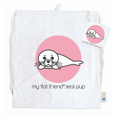 Harp Seal Pup Cotton Drawstring Bag