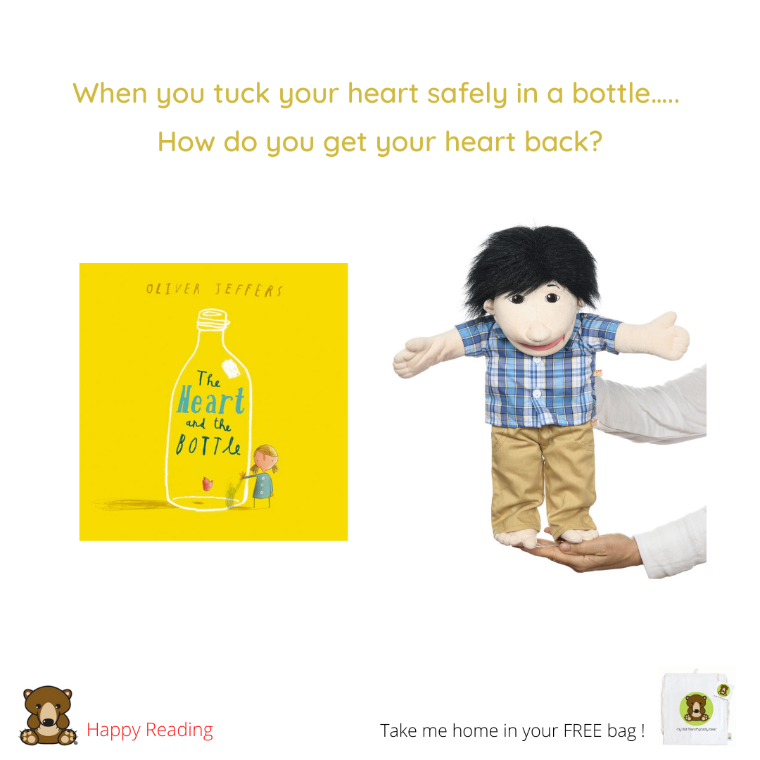 Heart and the Bottle & Boy Hand Puppet & Free Drawstring Bag