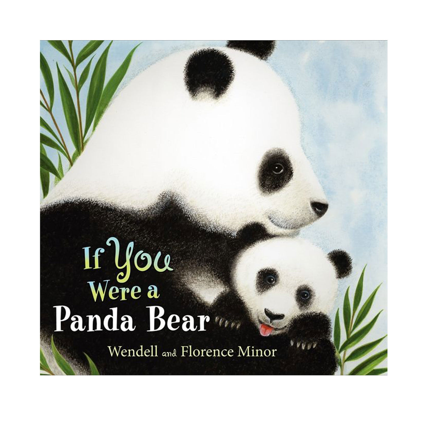 Panda Bear Book & Panda Bear Lambskin sheepskin soft toy & free cotton carry bag