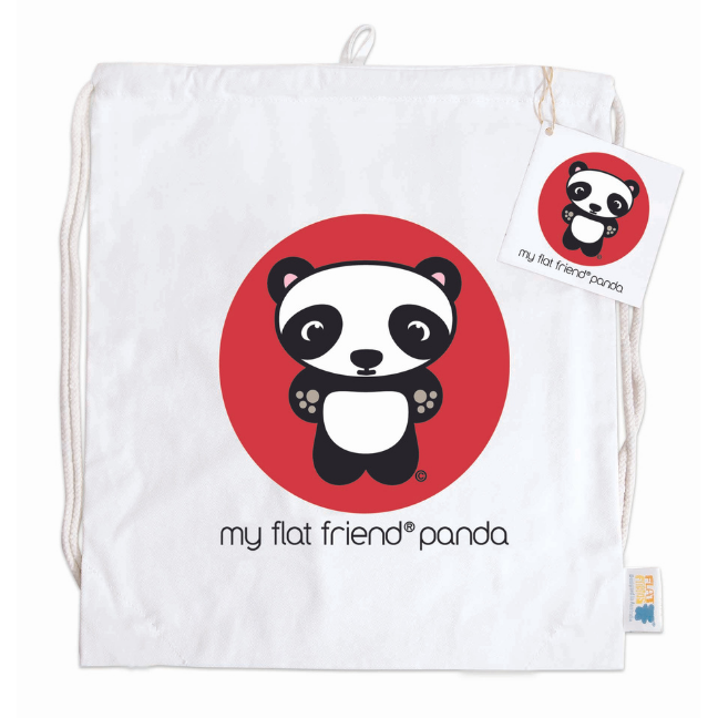Giant Panda Bear Cotton Drawstring Bag