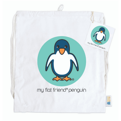 Fairy Penguin Cotton Drawstring Bag