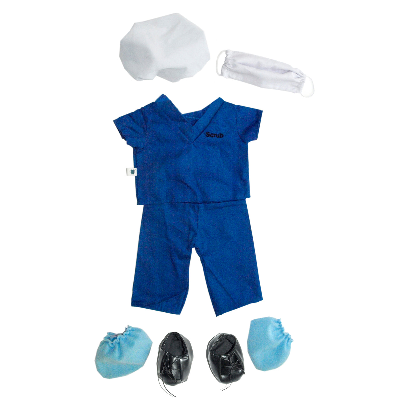 Scrub Nurse Uniform, 46cm Hand Puppet clothes