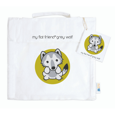 We Are Wolves & Wolf sheepskin soft toy & Free Carry Bag