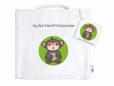 Singlet Baby Jump Suit Organic Cotton & Chimp lambskin sheepskin natural soft toy & free cotton carry bag