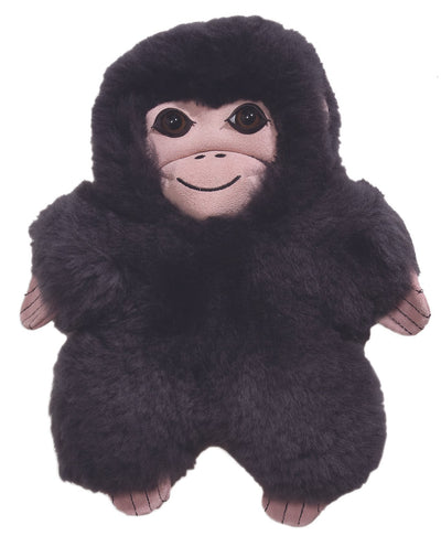 Singlet Baby Jump Suit Organic Cotton & Chimp lambskin sheepskin natural soft toy & free cotton carry bag